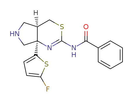 N-[(4aR,7aR)-7a-(5-fluorothiophen-2-yl)-4,4a,5,6,7,7a-hexahydropyrrolo[3,4-d][1,3]thiazin-2-yl]benzamide