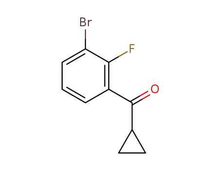 Molecular Structure of 1428881-43-9 ((3-bromo-2-fluorophenyl)(cyclopropyl)methanone)