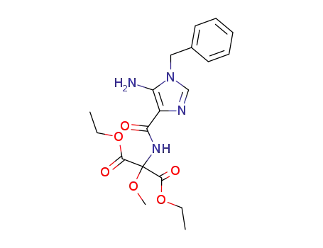 diethyl 2-methoxy-2-<N-(5-amino-1-benzylimidazolyl-4-carbonyl)amino>malonate