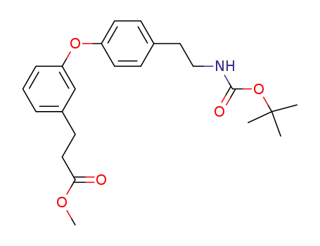 Benzenepropanoic acid,
3-[4-[2-[[(1,1-dimethylethoxy)carbonyl]amino]ethyl]phenoxy]-, methyl
ester