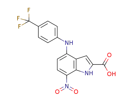 4-((4-trifluoromethylphenyl)amino)-7-nitro-1Η-indole-2-carboxylic acid
