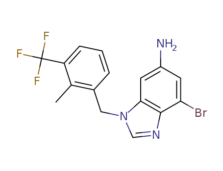 4-bromo-1-(2-methyl-3-(trifluoromethyl)benzyl)-1H-benzo[d]imidazol-6-amine