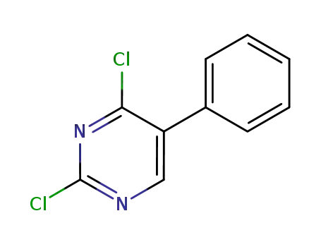 Molecular Structure of 63558-77-0 (2,4-Dichloro-5-phenylpyriMidine)