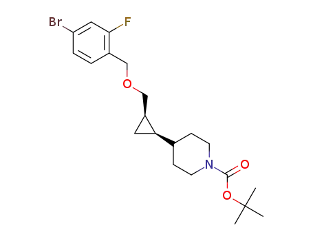 tert-butyl 4-((1R,2R)-2-(((4-bromo-2-fluorobenzyl)oxy)methyl)cyclopropyl)piperidine-1-carboxylate