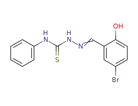 Molecular Structure of 39643-68-0 (Hydrazinecarbothioamide,
2-[(5-bromo-2-hydroxyphenyl)methylene]-N-phenyl-)