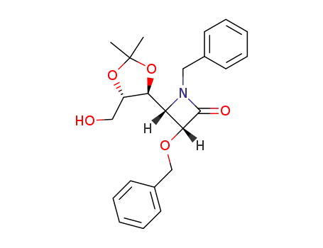 (3R,4S)-1-Benzyl-3-benzyloxy-4-((4S,5S)-5-hydroxymethyl-2,2-dimethyl-[1,3]dioxolan-4-yl)-azetidin-2-one