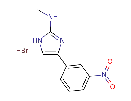 2-(methylamino)-4-(3-nitrophenyl)-1H-imidazolium bromide