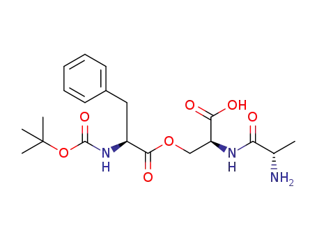 (S)-2-((S)-2-aminopropanamido)-3-(((S)-2-(((tert-butoxy)carbonyl)amino)-3-phenylpropanoyl)oxy)propanoic acid