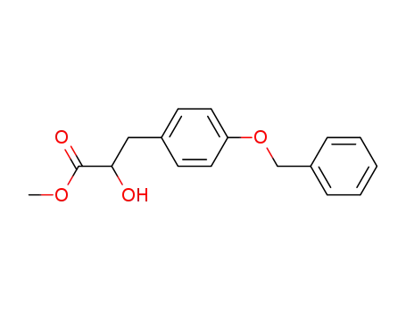 Molecular Structure of 481072-37-1 ((S)-3-(4-BENZYLOXY-PHENYL)-2-HYDROXY-PROPIONIC ACID METHYL ESTER)