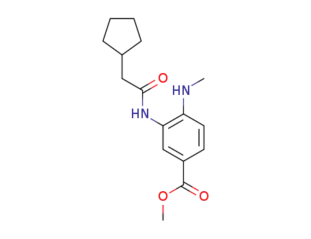 3-(2-cyclopentyl-acetylamino)-4-methylamino-benzoic acid methyl ester