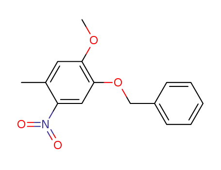 Molecular Structure of 121086-26-8 (4-Benzyloxy-5-methoxy-2-nitrotoluene)