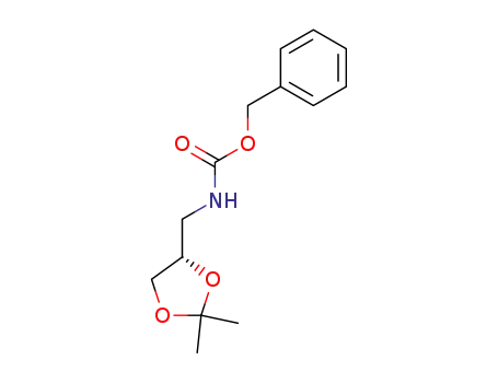 Molecular Structure of 134038-71-4 ((S)-4-benzyloxycarbonylaminomethyl-2,2-dimethyl-1,3-dioxolane)