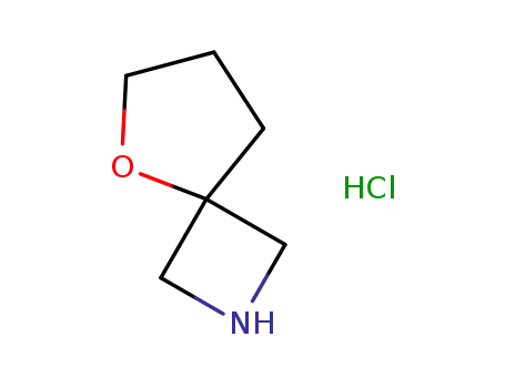 Molecular Structure of 1359656-11-3 (5-oxa-2-azaspiro[3.4]octane hydrochloride)