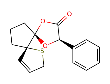 Molecular Structure of 630059-93-7 (1,4-Dioxa-7-thiadispiro[4.0.4.3]tridec-9-en-2-one, 3-phenyl-,
(3R,5S,6S)-)