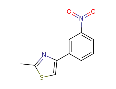 Molecular Structure of 39541-91-8 (2-Methyl-4-(3-nitro-phenyl)-thiazole)
