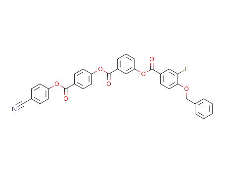 Benzoic acid, 3-[[3-fluoro-4-(phenylmethoxy)benzoyl]oxy]-,
4-[(4-cyanophenoxy)carbonyl]phenyl ester