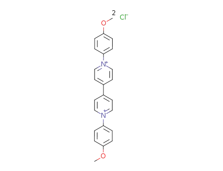 Molecular Structure of 100906-93-2 (4,4'-Bipyridinium, 1,1'-bis(4-methoxyphenyl)-, dichloride)