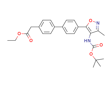 ethyl 2-(4'-(4-(tert-butoxycarbonylamino)-3-methylisoxazol-5-yl)biphenyl-4-yl)acetate