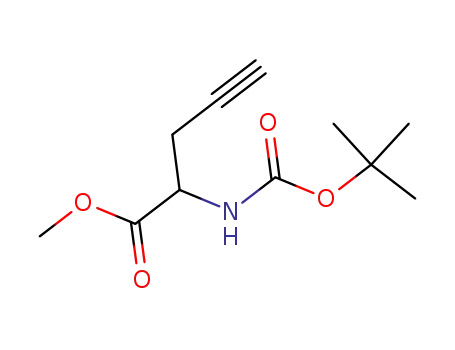 Molecular Structure of 173306-82-6 (2-TERT-BUTOXYCARBONYLAMINO-PENT-4-YNOIC ACID METHYL ESTER)
