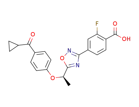 4-(5-{(1R)-1-[4-(cyclopropylcarbonyl)phenoxy]ethyl}-1,2,4-oxadiazol-3-yl)-2-fluorobenzoic acid