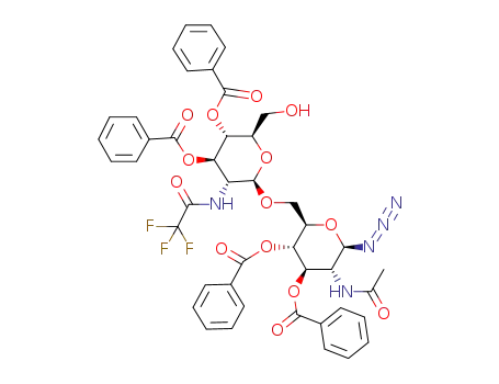 6-O-(2-trifluoroacetamido-3,4-di-O-benzoyl-2-deoxy-β-D-glucopyranosyl)-2-acetamido-3,4-di-O-benzoyl-2-deoxy-β-D-glucopyranosyl azide
