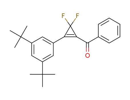 Molecular Structure of 1429215-45-1 (phenyl 2,2-difluoro-3-(3,5-di-t-butylphenyl)cyclopropenyl ketone)