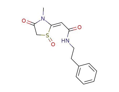(Z)-(3-methyl-1,4-dioxothiazolidin-2-ylidene)-N-(2-phenylethyl)ethanamide