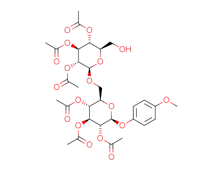 p-methoxyphenyl 2,3,4-tri-O-acetyl-β-D-glucopyranosyl-(1→6)-2,3,4-tri-O-acetyl-β-D-glucopyranoside