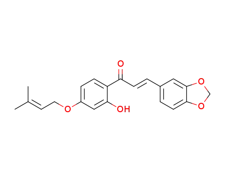 (E)-3-(benzo[d][1,3]dioxol-5-yl)-1-[2-hydroxy-4-(3-methylbut-2-enyloxy)phenyl]prop-2-en-1-one
