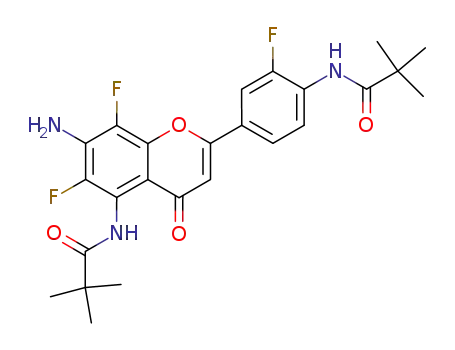 7-amino-6,8-difluoro-2-(3-fluoro-4-pivaloylaminophenyl)-5-pivaloylamino-4H-1-benzopyran-4-one