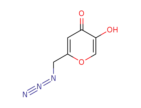 Molecular Structure of 60923-13-9 (4H-Pyran-4-one, 2-(azidomethyl)-5-hydroxy-)