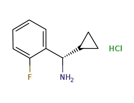 Molecular Structure of 844470-82-2 ((S)-Cyclopropyl(2-fluorophenyl)MethanaMine hydrochloride)