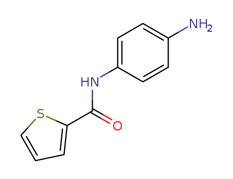 Molecular Structure of 39880-86-9 (THIOPHENE-2-CARBOXYLIC ACID (4-AMINO-PHENYL)-AMIDE)