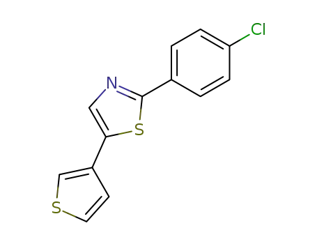 Molecular Structure of 113398-98-4 (Thiazole, 2-(4-chlorophenyl)-5-(3-thienyl)-)