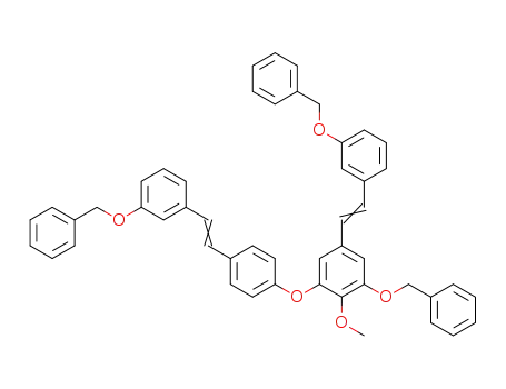 3-Benzyloxy-5-<(3-benzyloxyphenyl)ethenyl>-1-<4-<2-(3-benzyloxyphenyl)ethenyl>phenoxy>-2-methoxybenzol