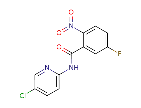 Molecular Structure of 280771-83-7 (N-(5-chloro-2-pyridinyl)-(2-nitro)-5-fluorophenylcarboxamide)