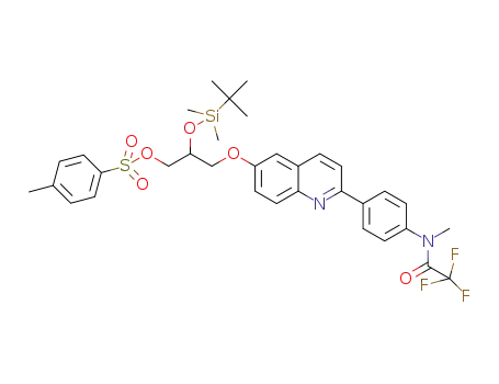 C<sub>34</sub>H<sub>39</sub>F<sub>3</sub>N<sub>2</sub>O<sub>6</sub>SSi