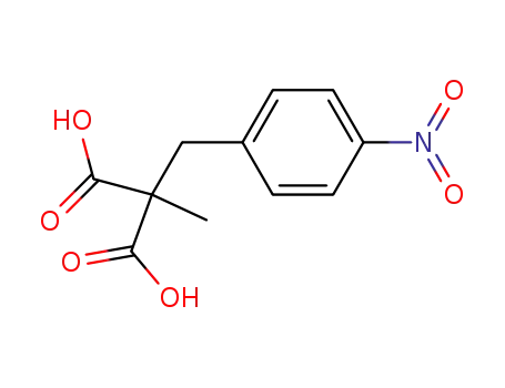 Molecular Structure of 144842-69-3 (Propanedioic acid, methyl[(4-nitrophenyl)methyl]-)