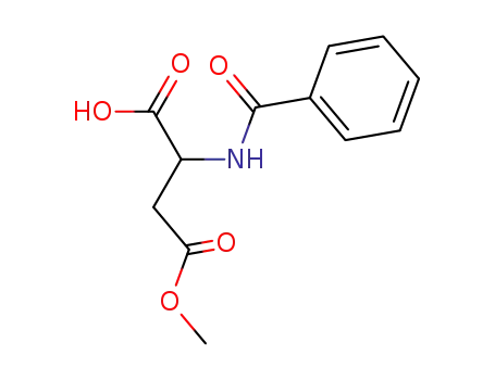 Molecular Structure of 108541-05-5 (N-BENZOYL-ASPARTIC ACID-4-METHYL ESTER)