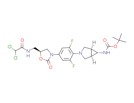 (S)-[(1α,5α,6α)-3-(4-{5-[(2,2-dichloroacetylamino)methyl]-2-oxooxazolidin-3-yl}-2,6-difluorophenyl)-3-azabicyclo[3.1.0]hex-6-yl]carbamic acid tert-butyl ester