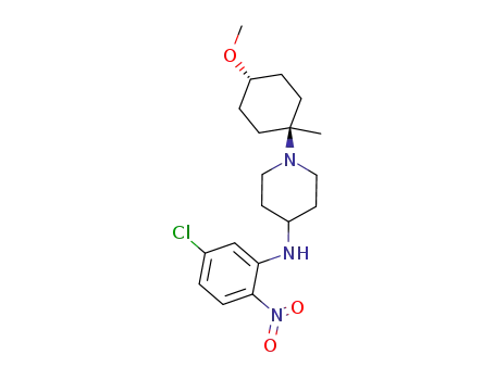 Molecular Structure of 950773-08-7 (N-(5-chloro-2-nitrophenyl)-1-[trans-1-methyl-4-(methyloxy)cyclohexyl]-4-piperidinamine)
