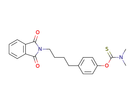 Molecular Structure of 847201-00-7 (Carbamothioic acid, dimethyl-,
O-[4-[4-(1,3-dihydro-1,3-dioxo-2H-isoindol-2-yl)butyl]phenyl] ester)