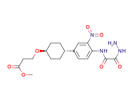 methyl trans-3-[4-[4-[(hydrazinecarbonylformyl)amino]-3-nitro-phenyl]cyclohexyl]oxypropanoate