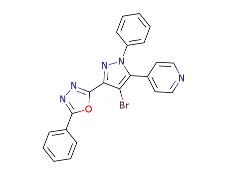 2-[4-bromo-1-phenyl-5-(pyridin-4-yl)-1H-pyrazol-3-yl]-5-phenyl-1,3,4-oxadiazole