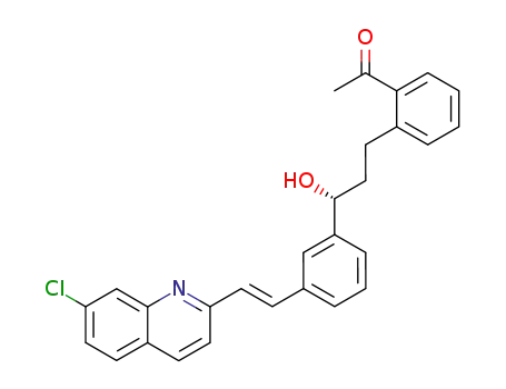 <R-(E)>-1-<2-<3-<3-<2-(7-chloro-2-quinolinyl)ethenyl>phenyl>-3-hydroxypropyl>phenyl>ethanone