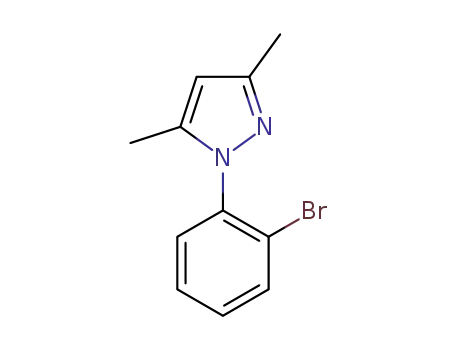Molecular Structure of 1155573-50-4 (1-(2-Bromophenyl)-3,5-dimethyl-1H-pyrazole)