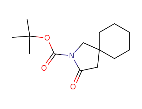 Molecular Structure of 898552-75-5 (3-oxo-2-aza-spiro[4.5]decane-2-carboxylic acid tert-butyl ester)