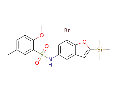 Benzenesulfonamide,
N-[7-bromo-2-(trimethylsilyl)-5-benzofuranyl]-2-methoxy-5-methyl-
