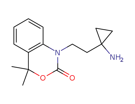 Molecular Structure of 861842-23-1 (2H-3,1-Benzoxazin-2-one,
1-[2-(1-aminocyclopropyl)ethyl]-1,4-dihydro-4,4-dimethyl-)