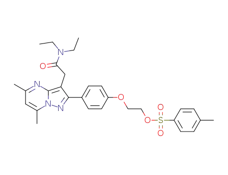 2-(4-(3-(2-(diethylamino)-2-oxoethyl)-5,7-dimethylpyrazolo[1,5-a]pyrimidin-2-yl)phenoxy)ethyl 4-methylbenzenesulfonate
